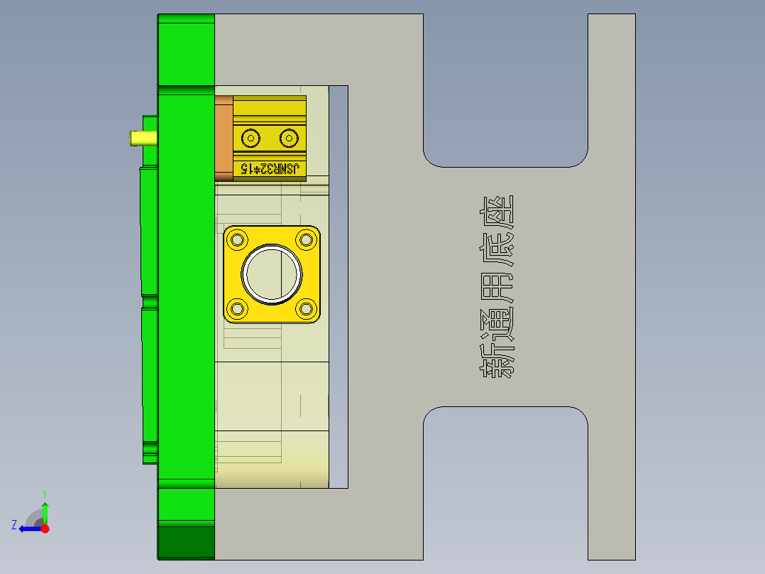 CKS-D-笔记本CNC工装夹具三维模型CNC3-201130右视图