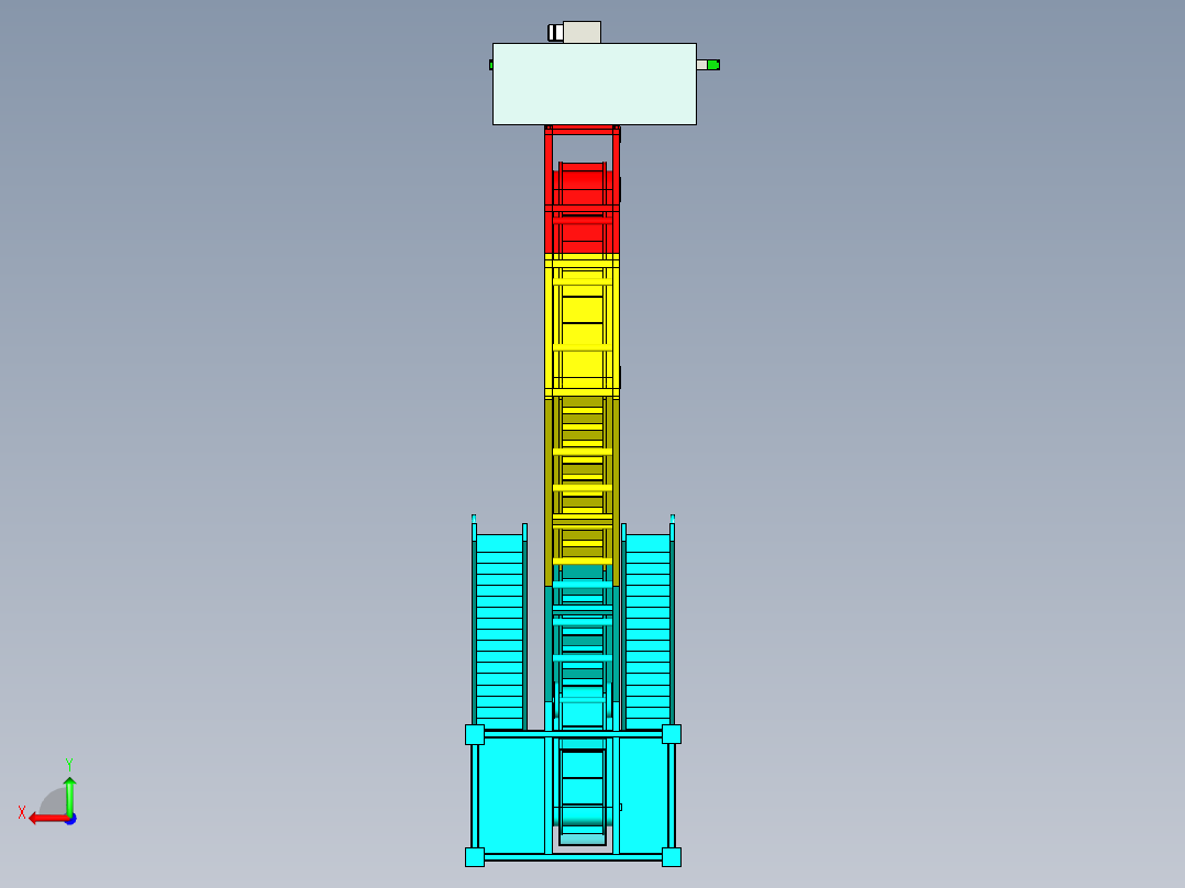手机保护套自动钻孔生产设备设计后视图