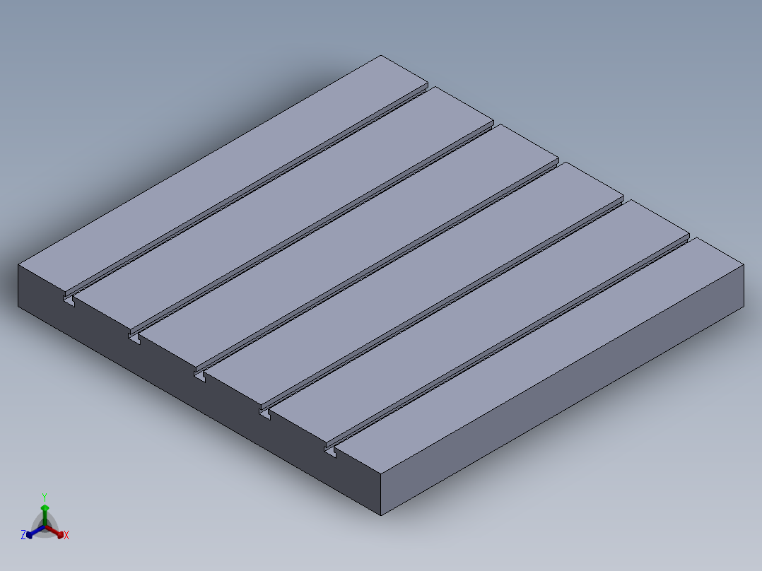 1000x1000 数控机床工作台正等轴测图