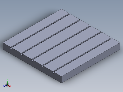 1000x1000 数控机床工作台正等轴测缩略图