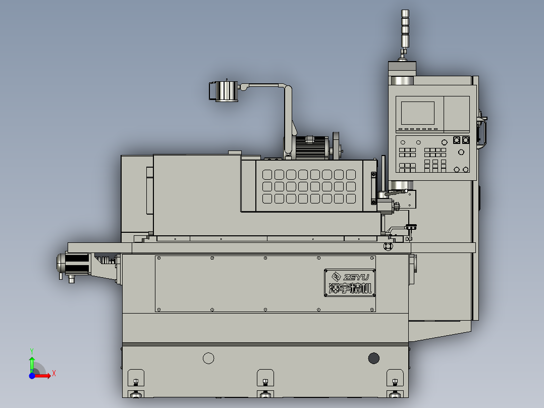 外圆磨床三维设计--395999--15前视图