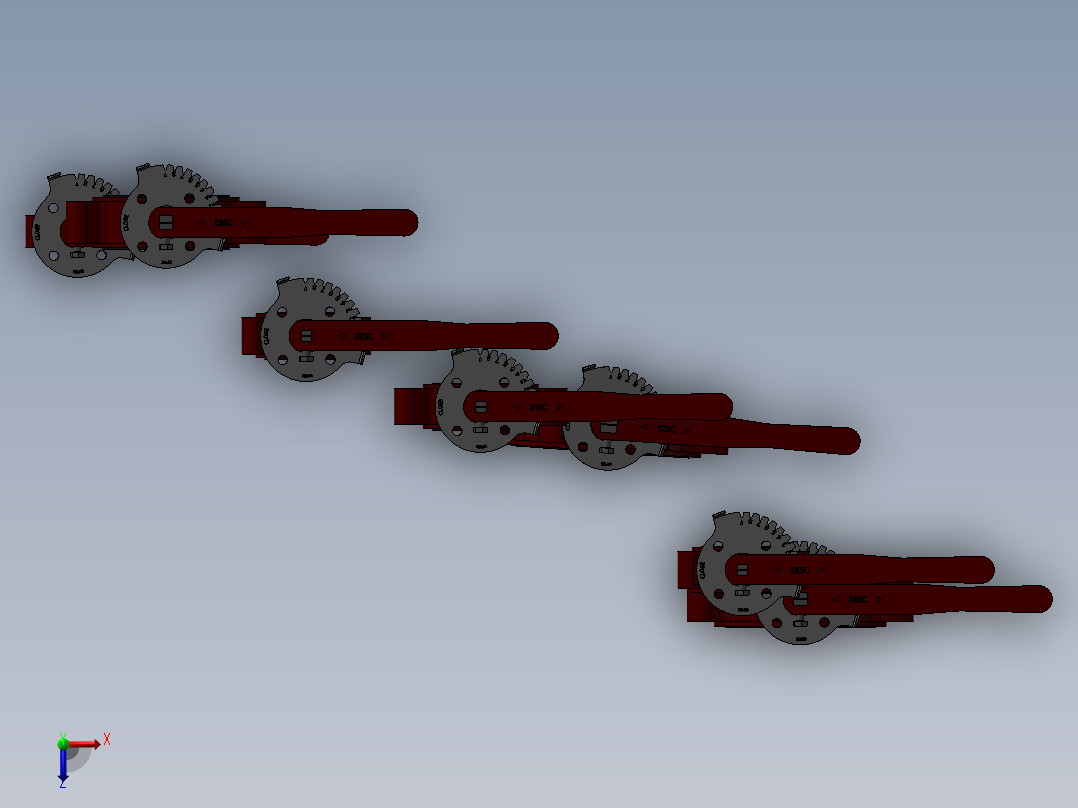 7款名称125MM-5“凸耳手动PN 10内衬蝶阀模型俯视图