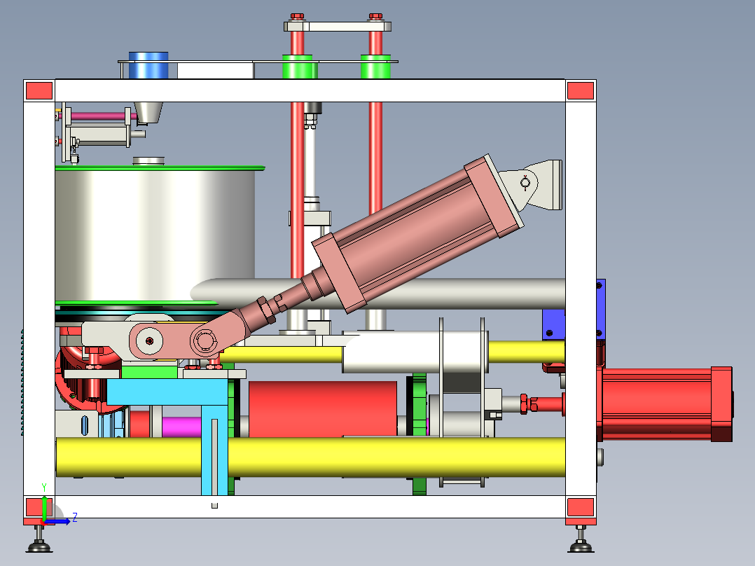 布料放料机设计左视图