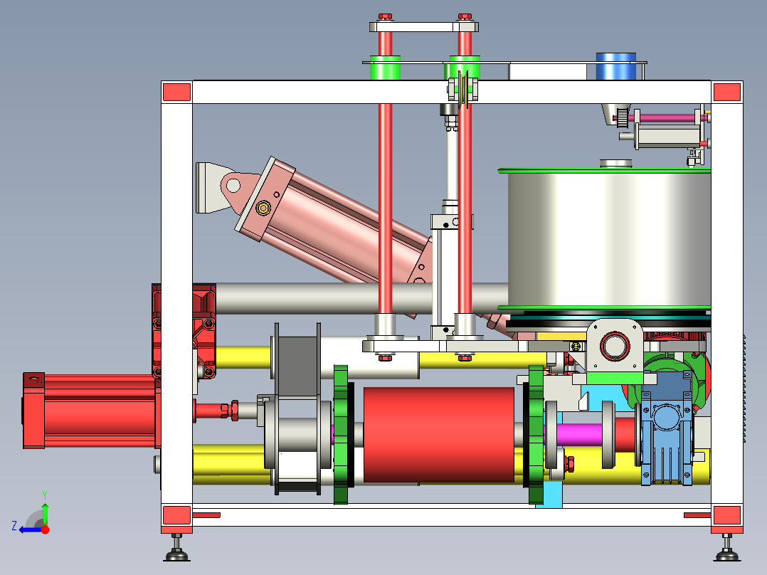 布料放料机设计右视图