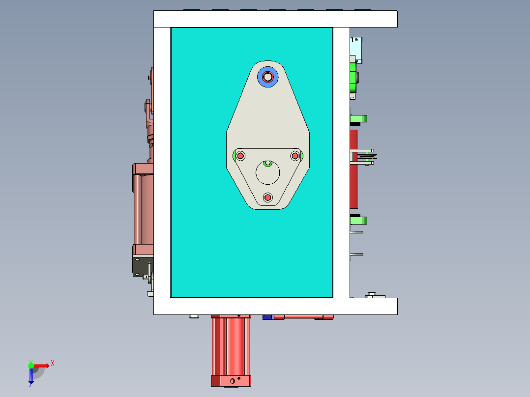 布料放料机设计俯视图