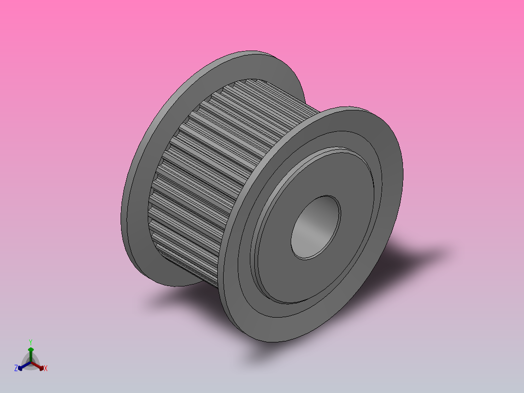 标准型梯形齿同步带轮MXL型_SMXLHC-38-050-dc8-A正等轴测图