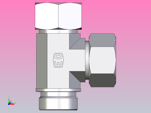 L外螺纹螺柱弯头LE30SRCF前视缩略图