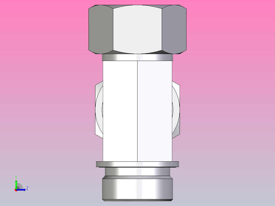 L外螺纹螺柱弯头LE30SRCF左视图