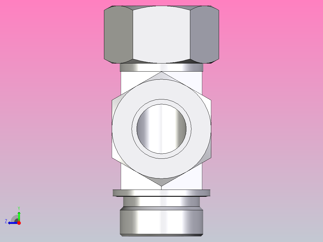 L外螺纹螺柱弯头LE30SRCF右视图