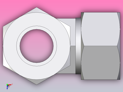 L外螺纹螺柱弯头LE30SRCF俯视缩略图