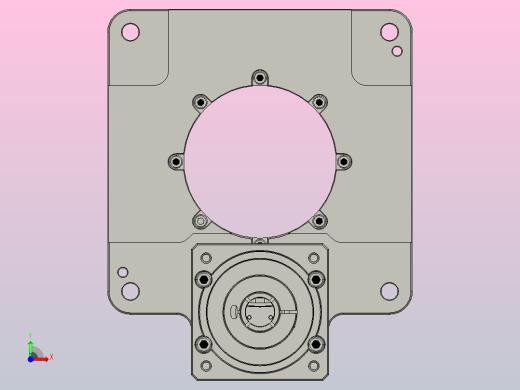 HRG200-18速比-(HRG200-10-II-06 过渡法兰)-(配90行星减速机)-(19-80-100-M6)中空旋转平台 HRG200-18前视缩略图