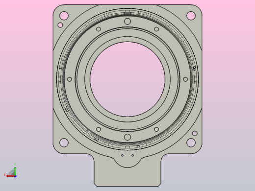 HRG200-18速比-(HRG200-10-II-06 过渡法兰)-(配90行星减速机)-(19-80-100-M6)中空旋转平台 HRG200-18后视缩略图