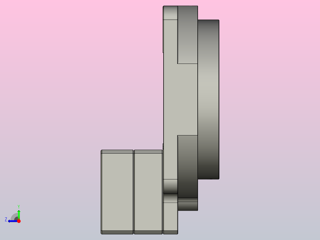 HRG200-18速比-(HRG200-10-II-06 过渡法兰)-(配90行星减速机)-(19-80-100-M6)中空旋转平台 HRG200-18右视图