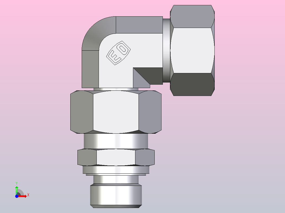 组装式可调旋转弯头EW18ZLREDCF前视图