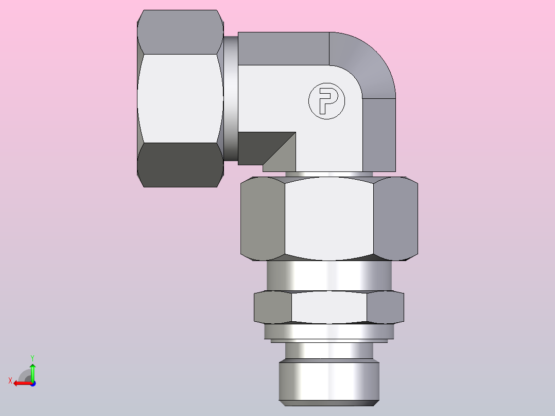 组装式可调旋转弯头EW18ZLREDCF后视图