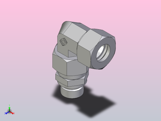 组装式可调旋转弯头EW18ZLREDCF正等轴测缩略图