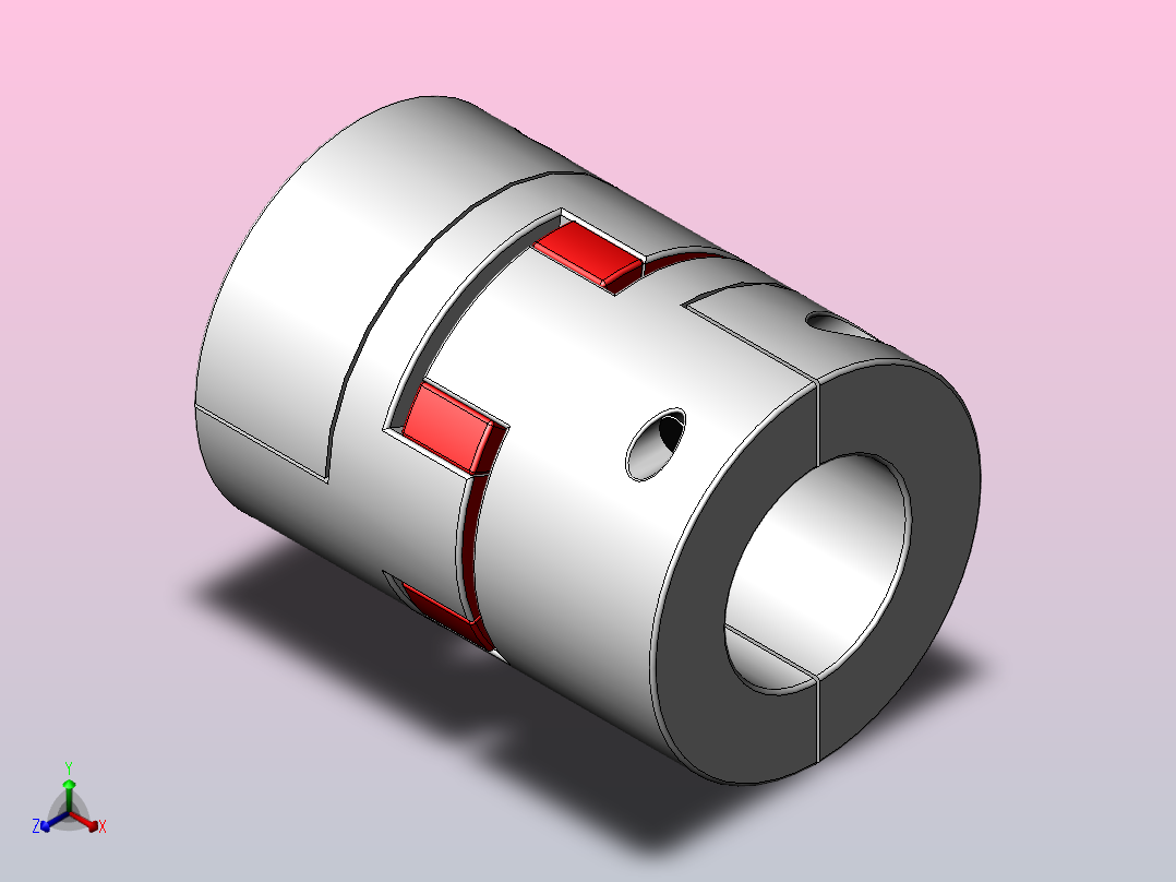 LK17系列 夹紧螺丝固定型梅花联轴器[LK17-C82]正等轴测图