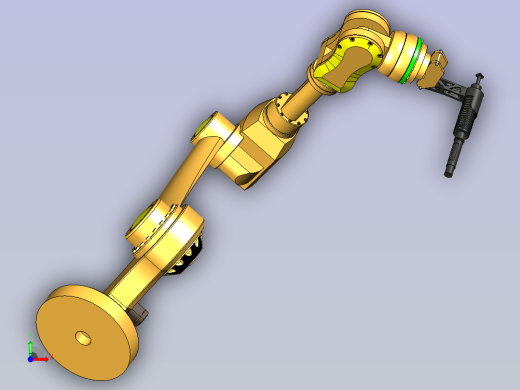 六轴二保焊焊接机器人设计（带焊接枪）前视缩略图