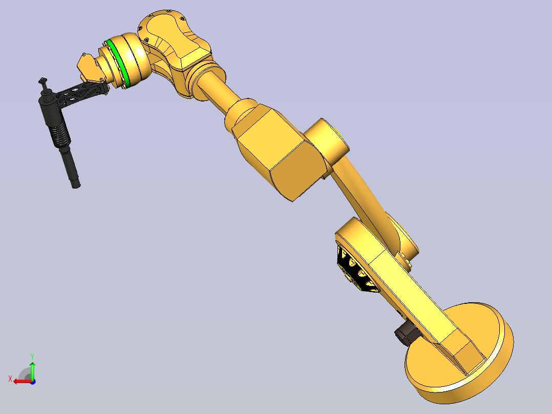 六轴二保焊焊接机器人设计（带焊接枪）后视图