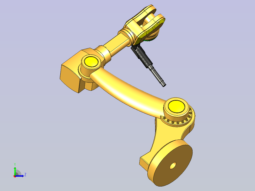 六轴二保焊焊接机器人设计（带焊接枪）左视图