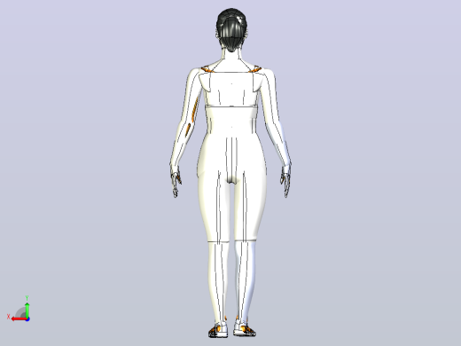 胫骨髓内钉模型3D图纸模型后视缩略图