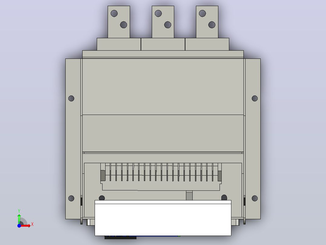 NA1-1000H-800-1000 3P抽屉万能式断路器三维模型202202前视图