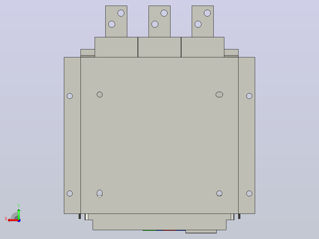 NA1-1000H-800-1000 3P抽屉万能式断路器三维模型202202后视图