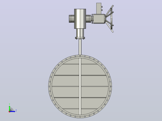 通风调节蝶阀[BG390B-DN1600(0.05-0.1Mpa)]左视缩略图