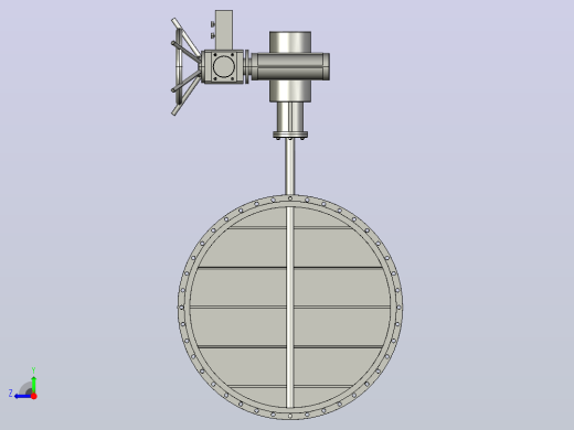 通风调节蝶阀[BG390B-DN1600(0.05-0.1Mpa)]右视缩略图