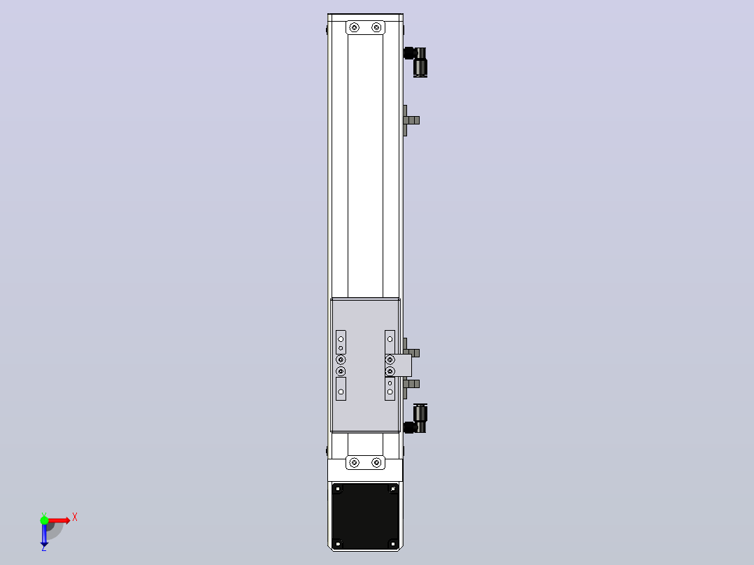 SCM6-200-BW-A57M滚珠花健、支撑座、滚珠丝杠、交叉导轨、直线模组俯视图