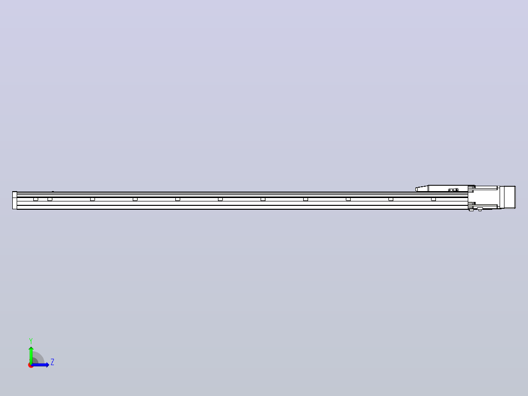 滚珠丝杠直线轴内置导轨TPA-GCR-170-2510C-L1400-MR-M75-N3左视图