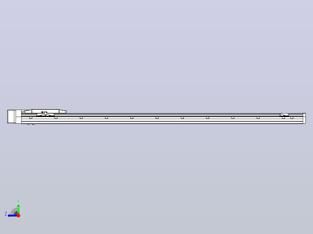 滚珠丝杠直线轴内置导轨TPA-GCR-170-2510C-L1400-MR-M75-N3右视图