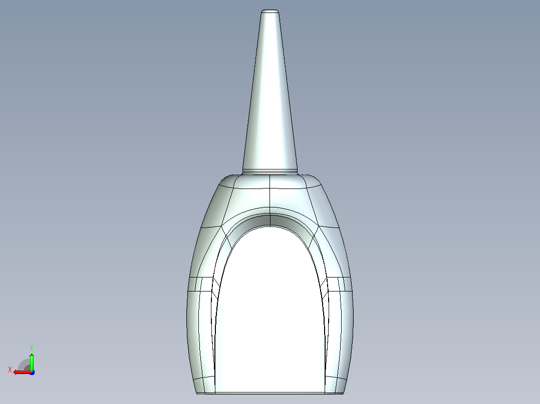 502胶水瓶模型后视图