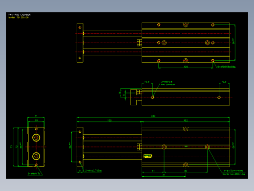 双轴气缸2D-TD25x100缩略图