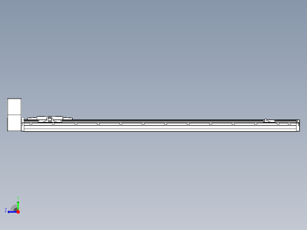 机器人皮带驱动直线轴TPA-GCB-120-P70-L950-RU-M20-N3右视图
