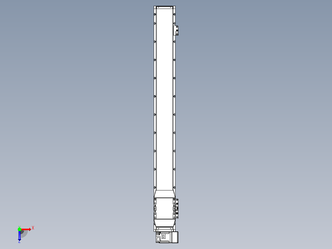 机器人皮带驱动直线轴TPA-GCB-120-P70-L950-RU-M20-N3俯视图