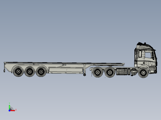DAF CF(带平板拖车)卡车前视缩略图