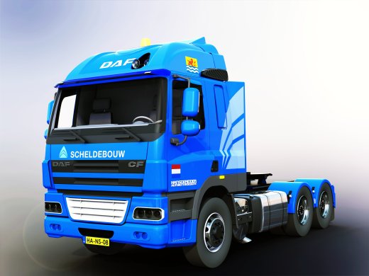 DAF CF(带平板拖车)卡车缩略图