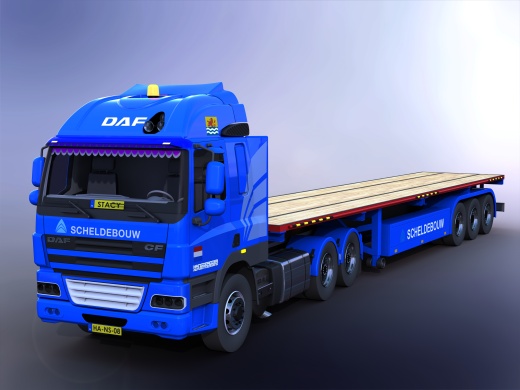DAF CF(带平板拖车)卡车缩略图
