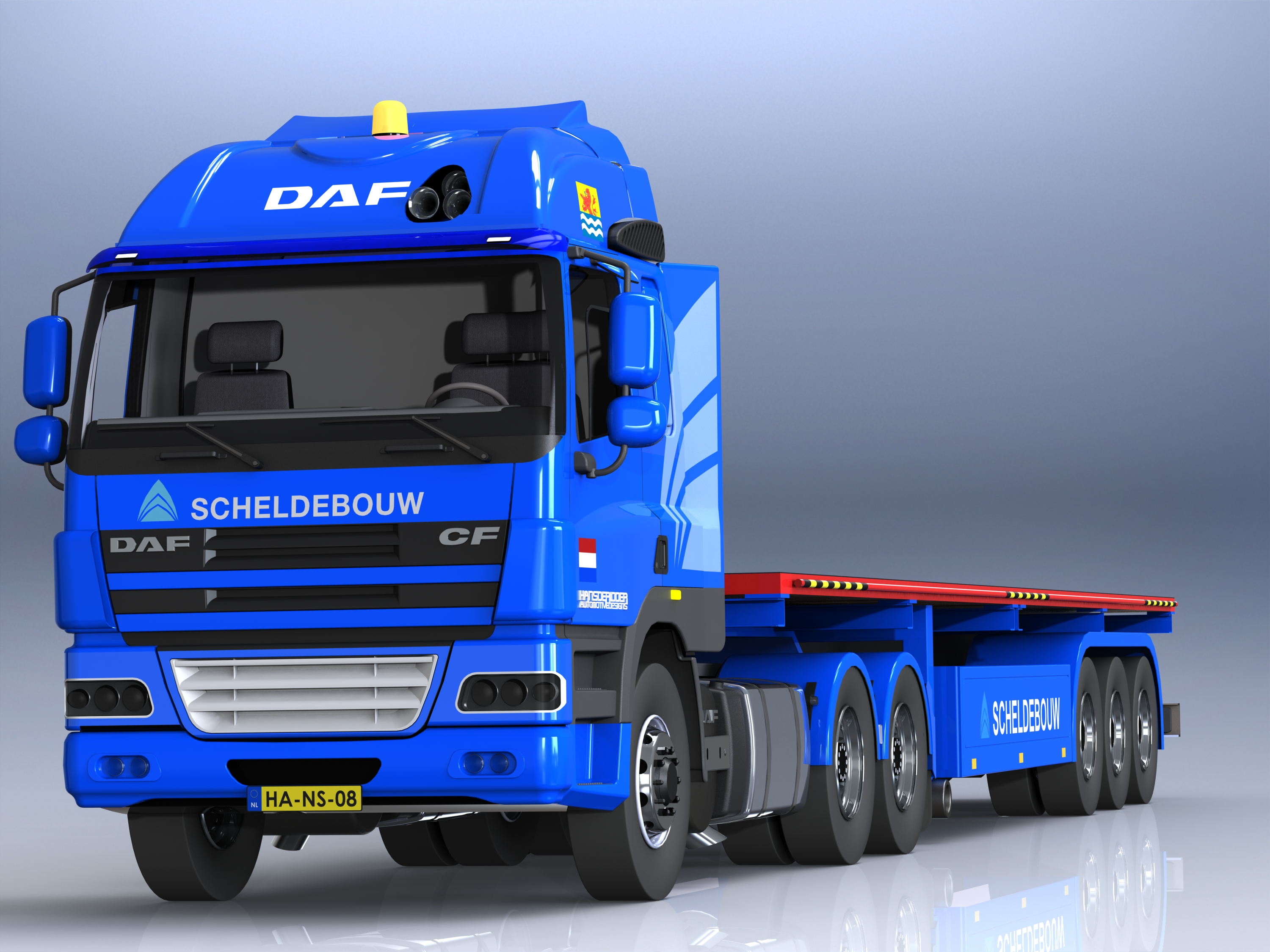 DAF CF(带平板拖车)卡车