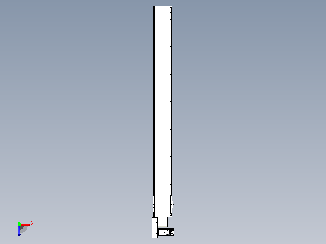 皮带直线轴半封闭可选导轨TPA-HNB-140D-120-L1300-ML-Y-P40-N3俯视图