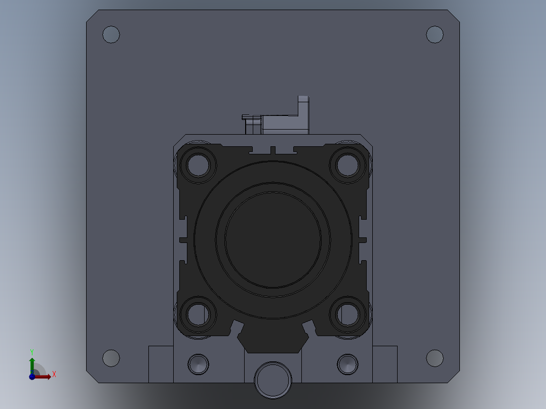 喷气管总成封15压盖工装1前视图
