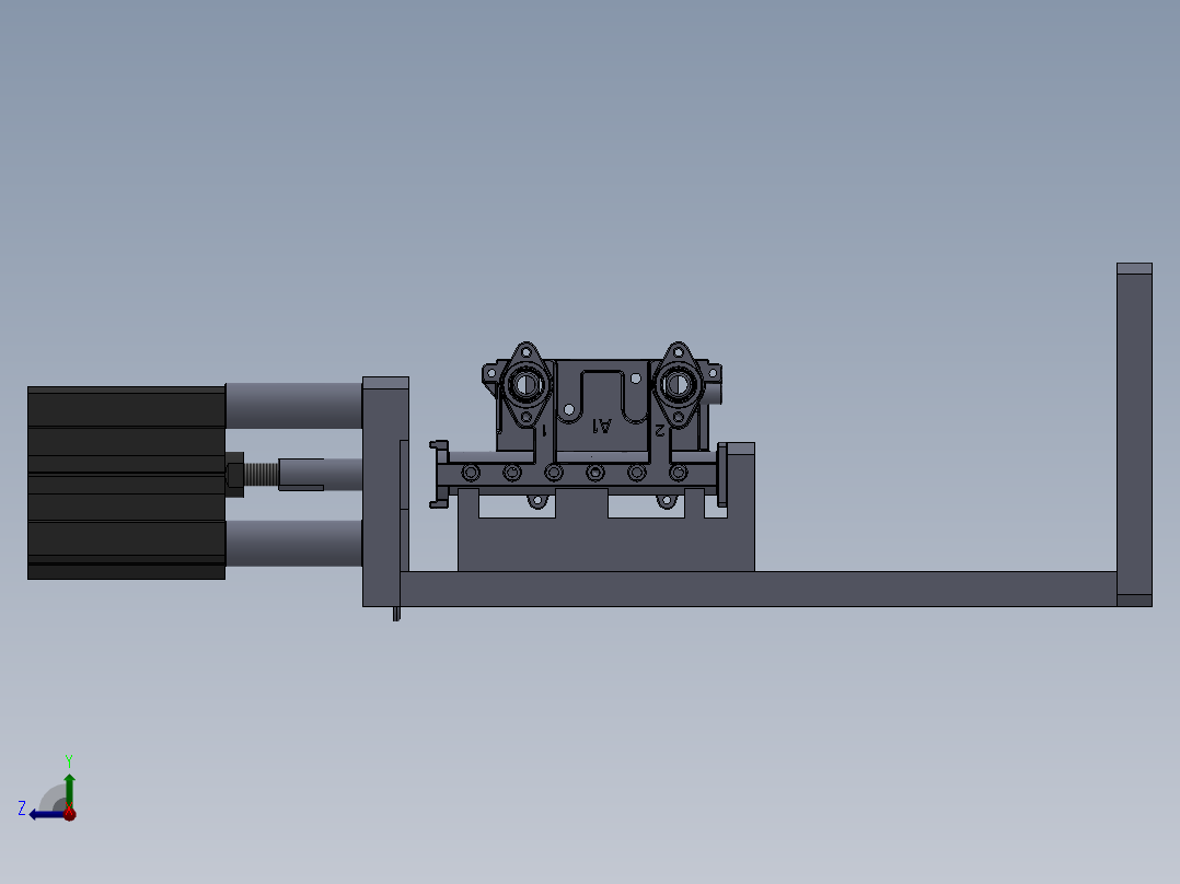 喷气管总成封15压盖工装1右视图