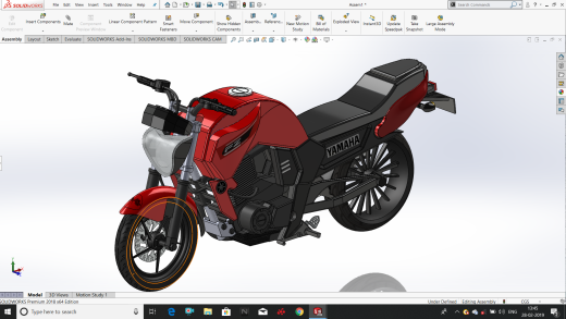 FZ16 BYSON摩托车模型3D图纸 IGS格式缩略图