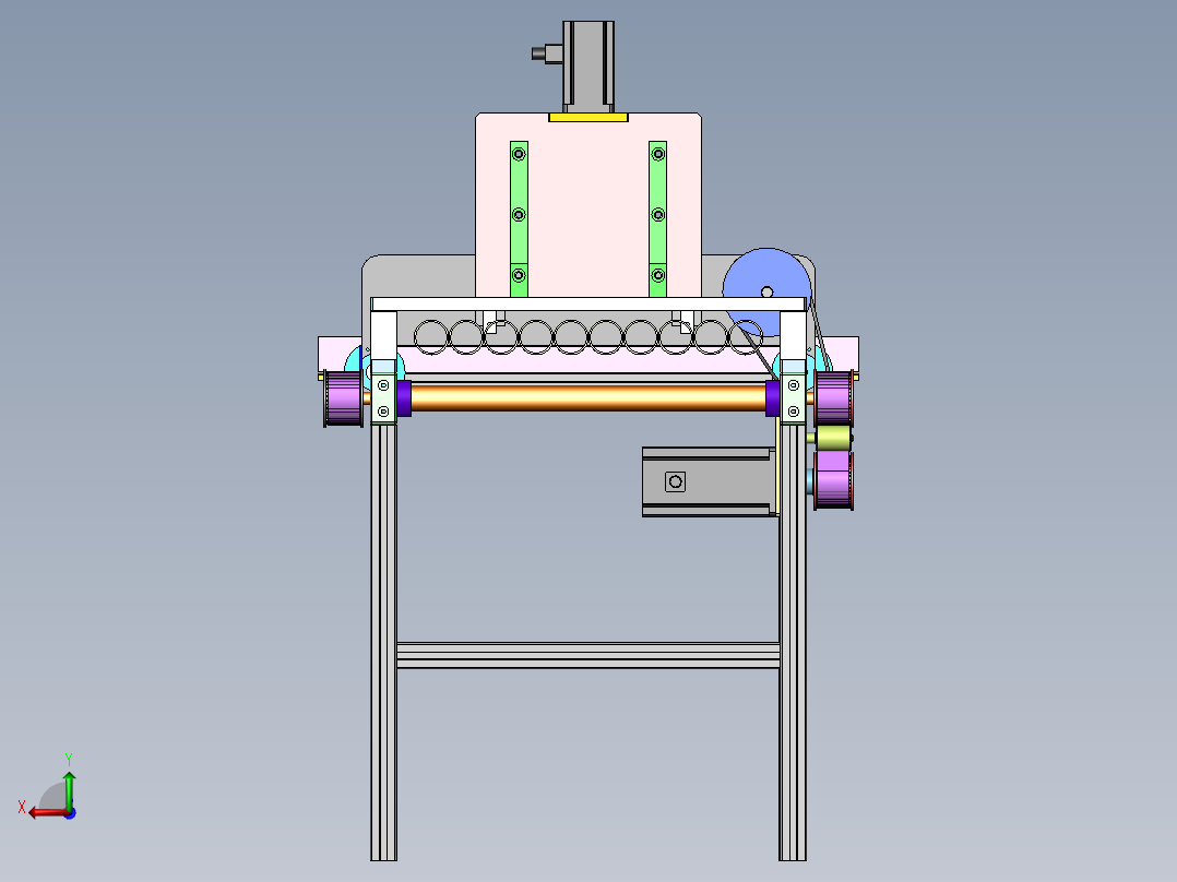钢管切断机后视图