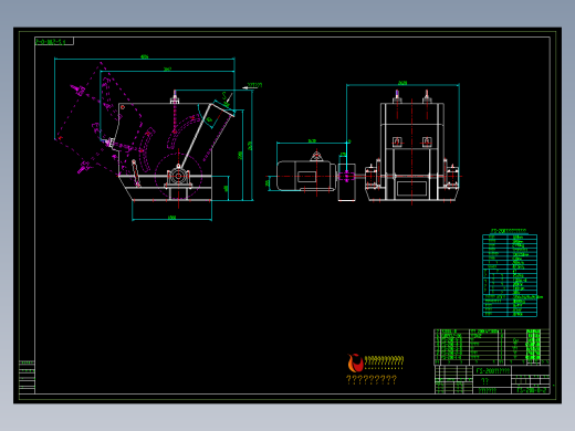 FS-200反击式破碎机总图