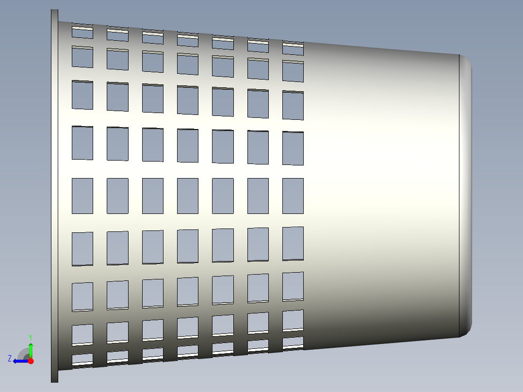塑料垃圾桶设计右视图