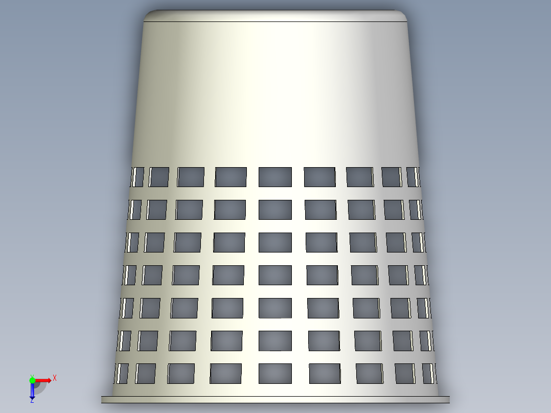 塑料垃圾桶设计俯视图