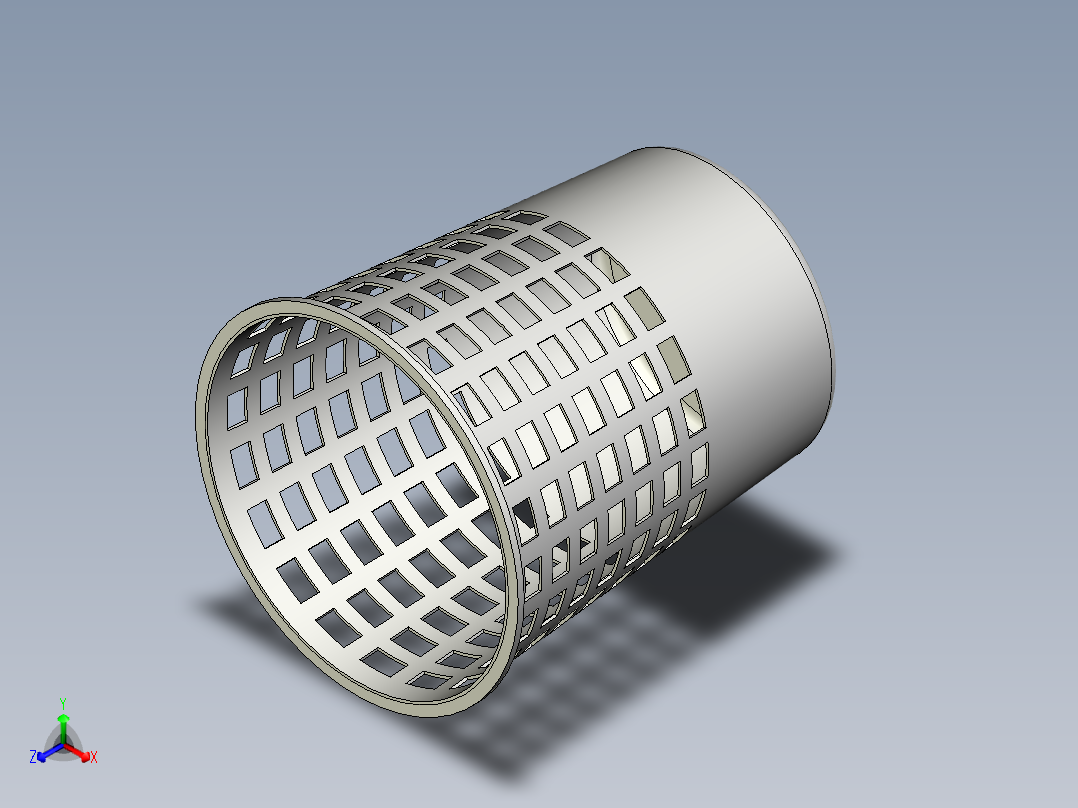 塑料垃圾桶设计正等轴测图
