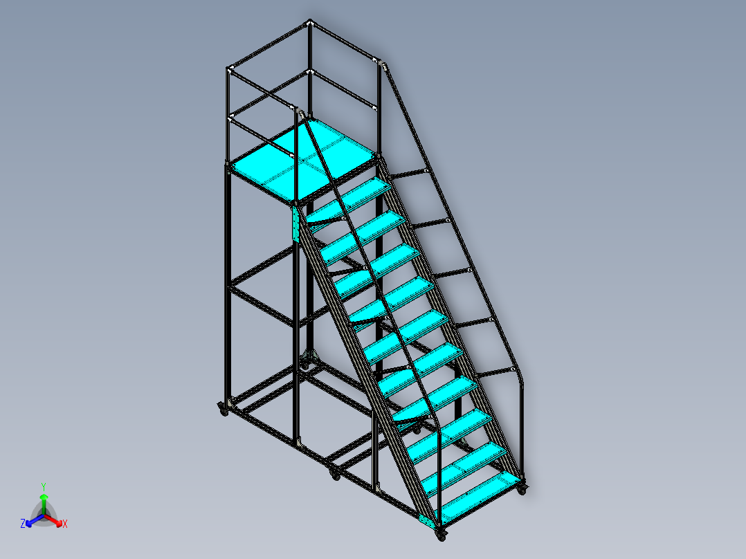 轿厢拼搭登高梯模型